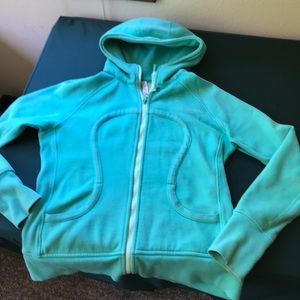 Sea foam color Lululemon scuba hoody